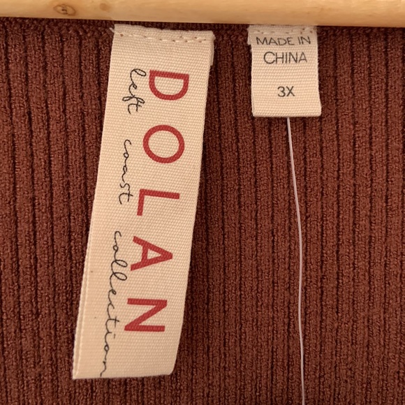 Anthropologie • NWT Dolan Sheer Animal Print Puff-Sleeve Brown Sweater Size 3X - Picture 6 of 13